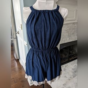 Altered State Women's Size S Blue With White Lace Tie Lining